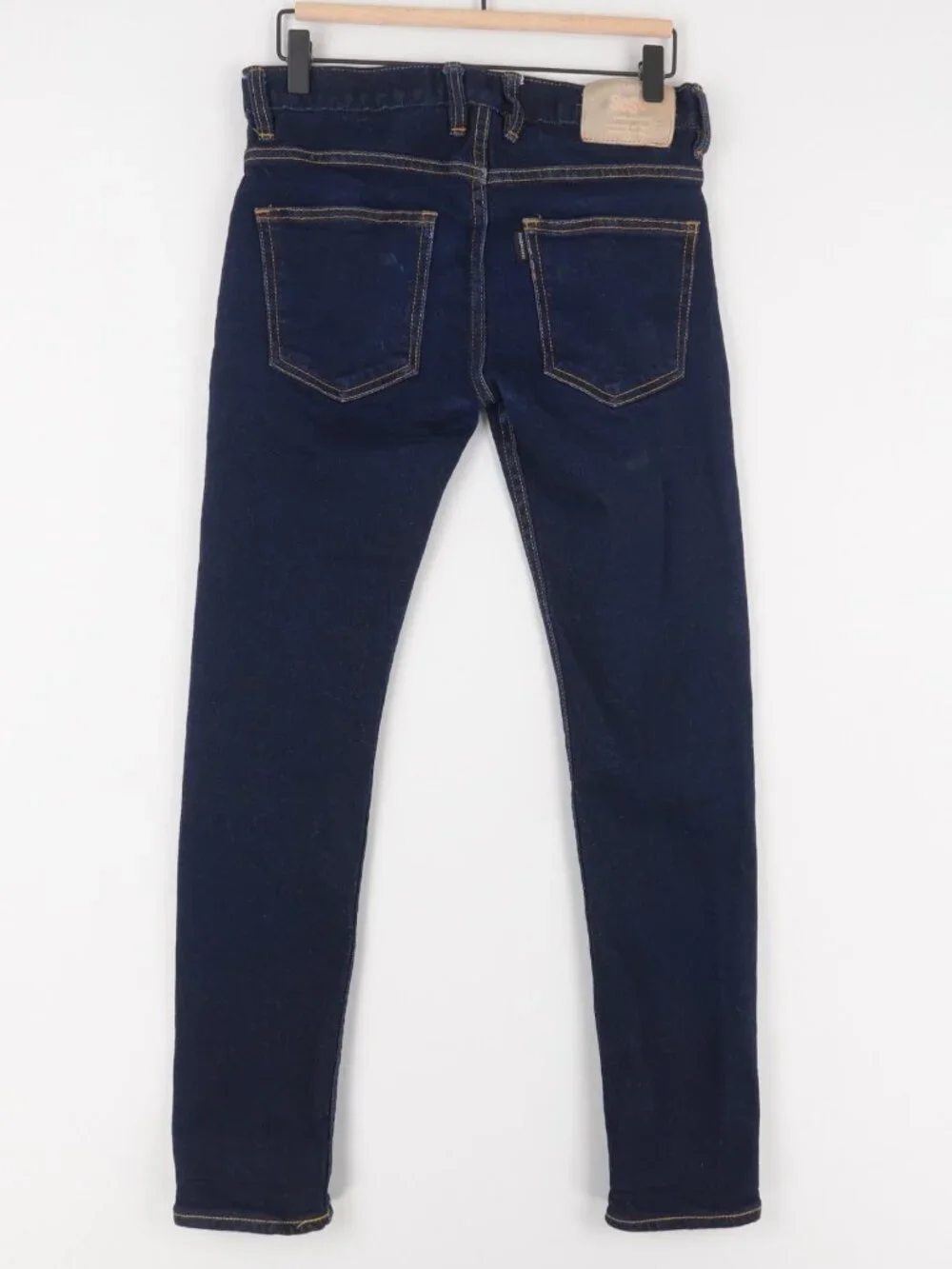 Soso Jeans Mens 31 Blue Selvedge Raw Denim Skinny Fit Custom Made Dark Wash